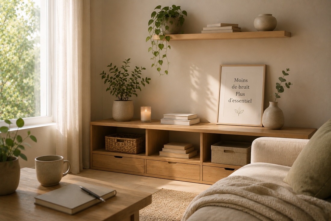 Espace épuré et lumineux avec peu d’éléments visuels