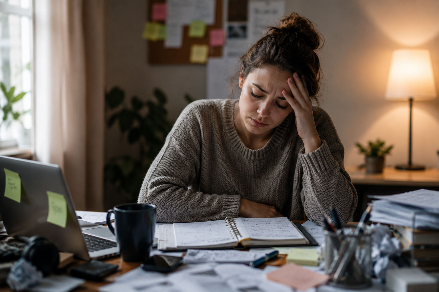 Personne ressentant une diminution de sa tolérance aux sollicitations quotidiennes, illustrant un système nerveux disposant de moins de ressources